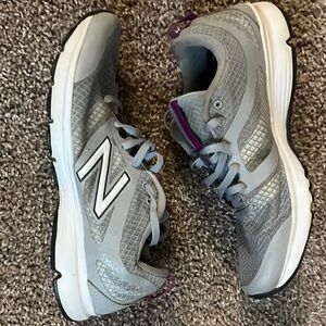 New Balance Gray Athletic Shoes Mesh Upper